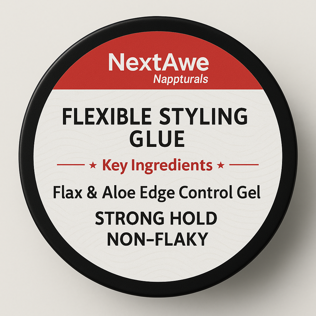 Flexible Styling Glue - Flaxseed & Aloe Edge Control Gel - Natural