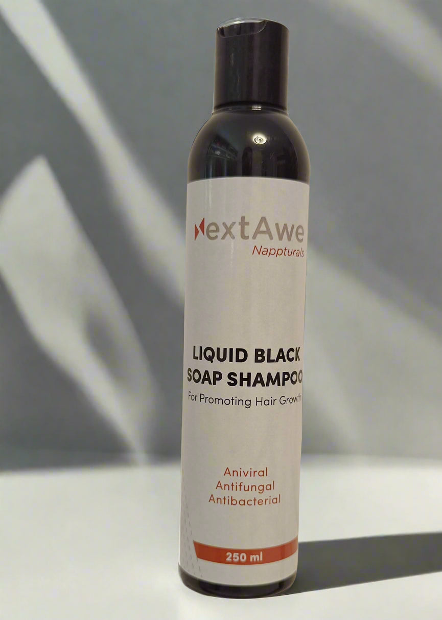 NextAwe Liquid Blacksoap Shampoo
