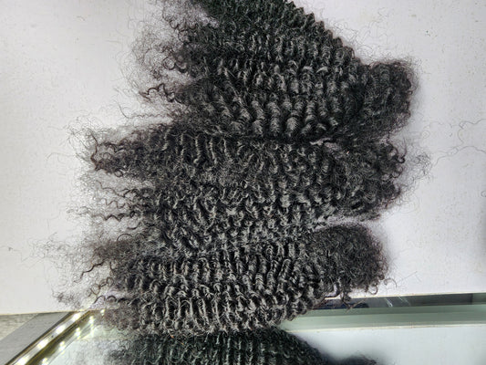 4B Human Hair Bulk Hair - Afro Kinky Texture (100g) - One Pack Solution - Suitable for microtwists