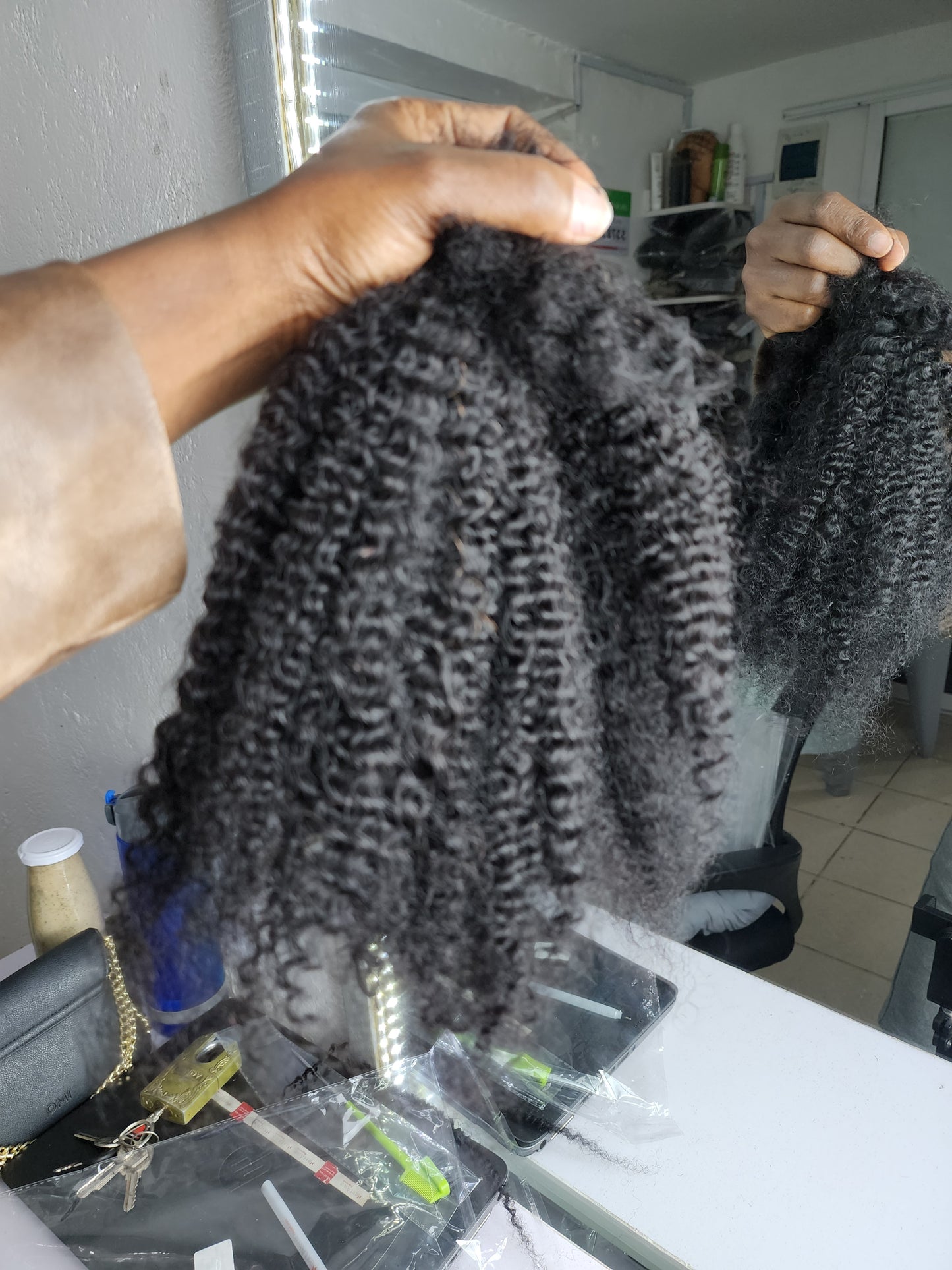4B Human Hair Bulk Hair - Afro Kinky Texture (100g) - One Pack Solution - Suitable for microtwists