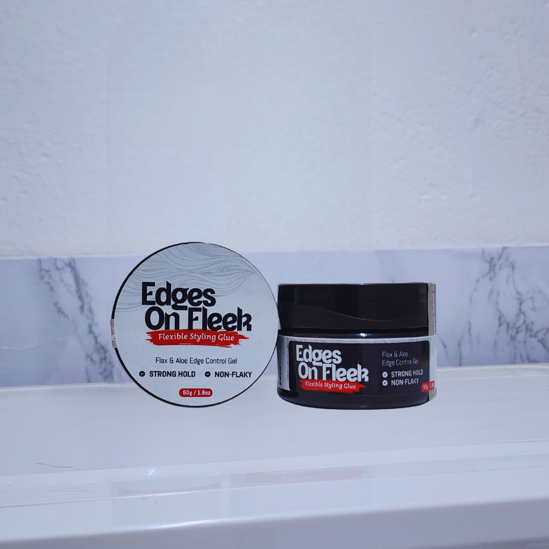 Edges on Fleek Flexible Styling Glue - Flaxseed & Aloe Edge Control Gel - Natural